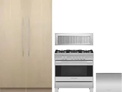 5 Piece Package Includes Refrigerator, Freezer, Range, Hood And Dishwasher